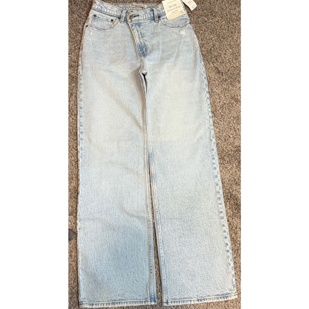 Abercrombie & Fitch 90’s Women's Jeans Size 27/4R Blue Relaxed High Rise Denim